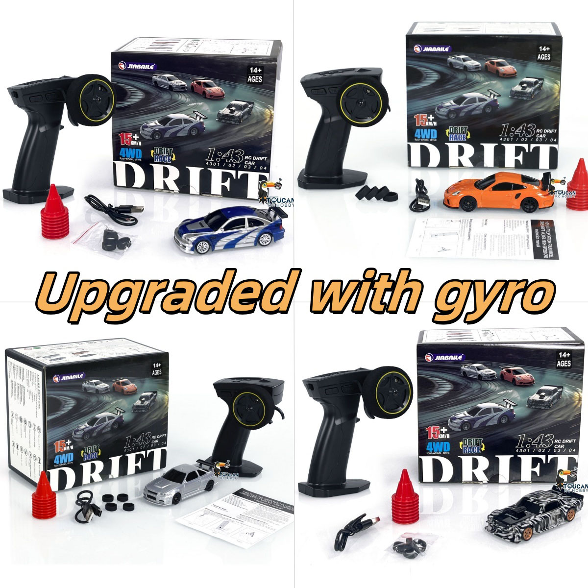 Rc Drift Car Kit - 1/43 RC Drift Car with Gyro
