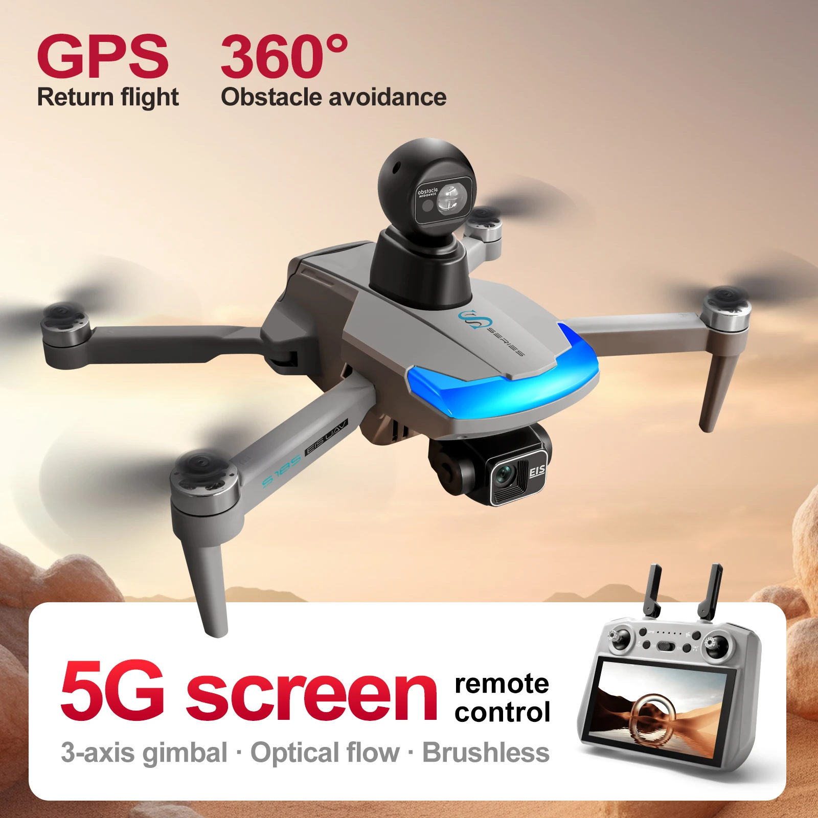 Drone Rc Harness - S185 Professional Drone 2.7K HD Dual