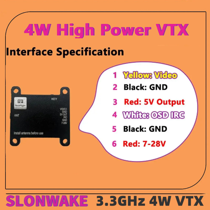 SLONWAKE FPV 3.3G 16CH 4000mW  - Drone Rc Controller And Receiver ulasan dan harga