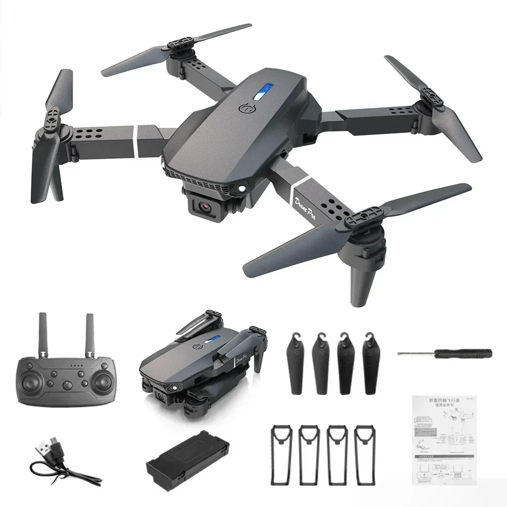 4K HD Camera E88 Mini Drone Wi - Drone Pro Rc Ufo ulasan dan harga