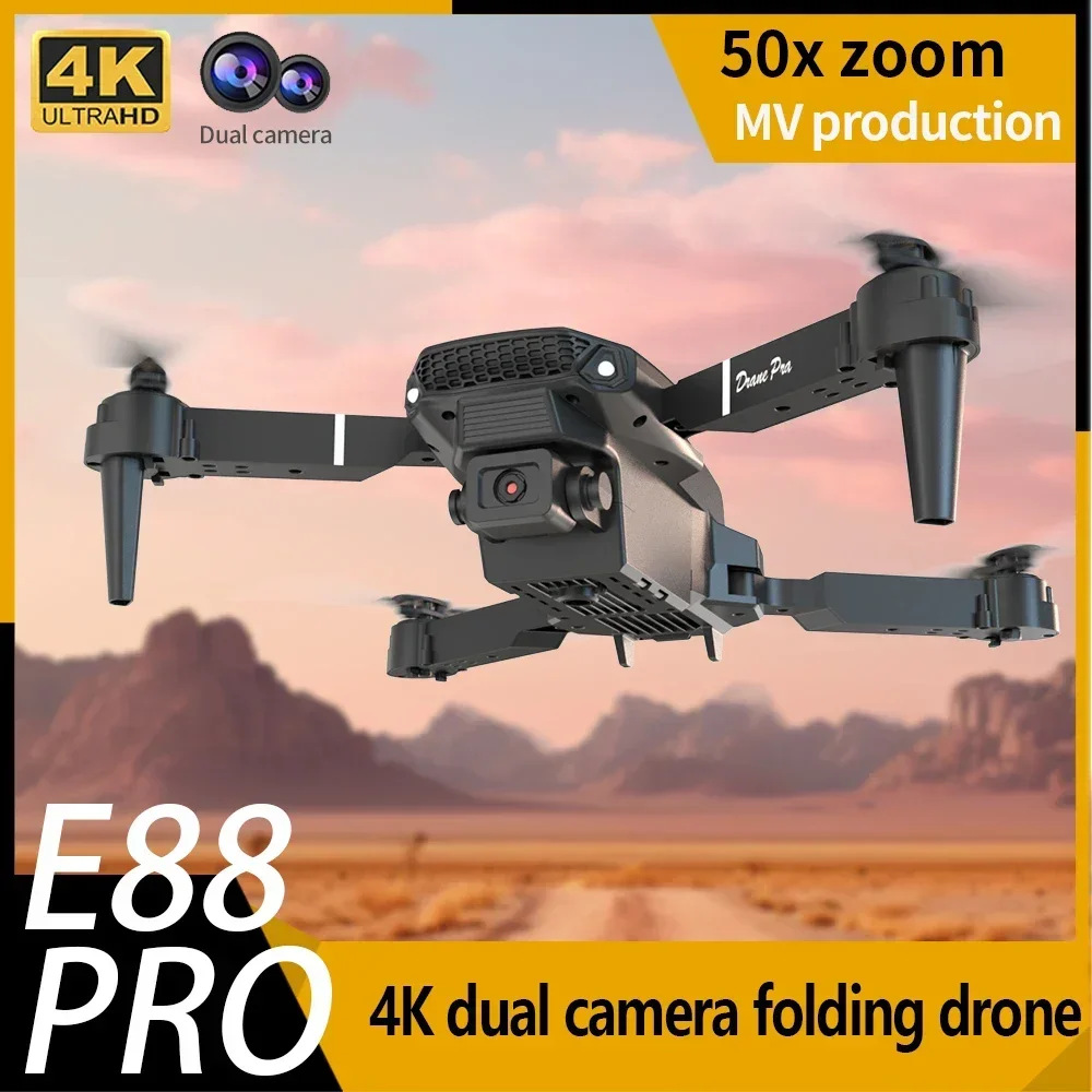 4K HD Camera E88 Mini Drone Wi - Drone Pro Rc Ufo ulasan dan harga
