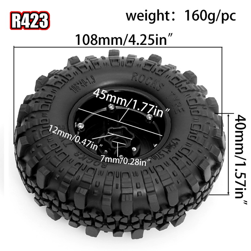 B05C-4PCS Beadlock Wheel Rim T - Rc Rock Crawler ulasan dan harga