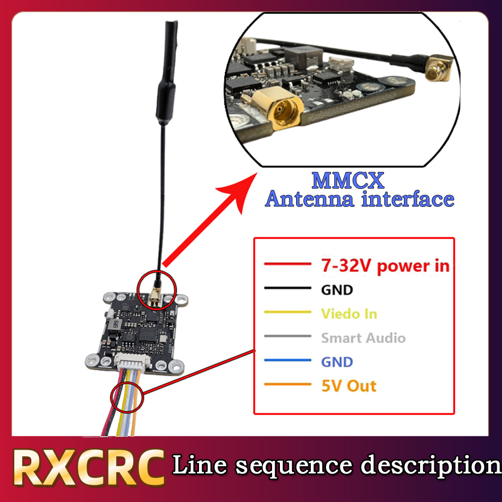 RXCRC 5.8G Module 48CH 1.6W VT - Drone Rc Controller And Receiver ulasan dan harga