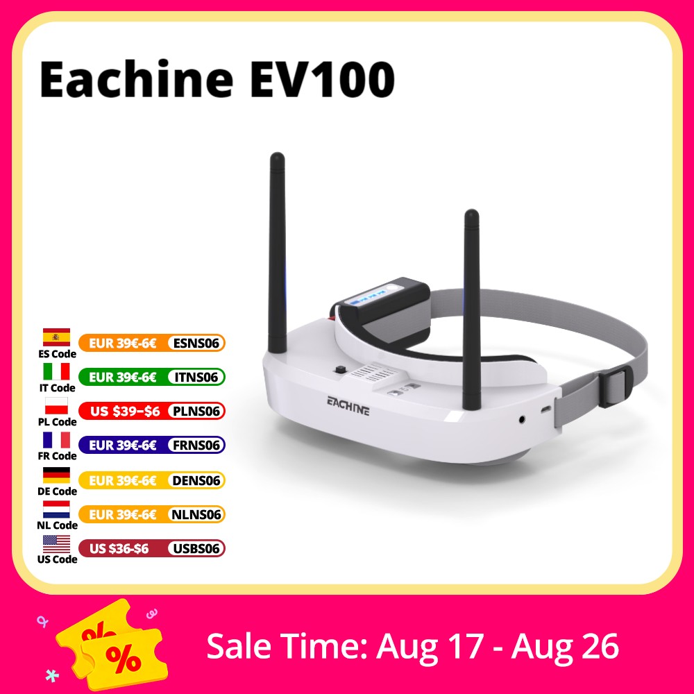 Eachine EV100 720*540 5.8G 72C - Drone Rc Cover ulasan dan harga