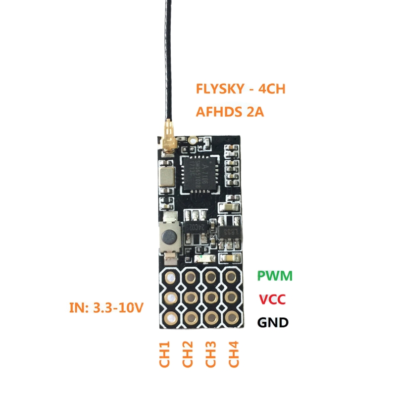 Flysky FS2A Mini Receiver 4CH  - Drone Rc Controller And Receiver ulasan dan harga