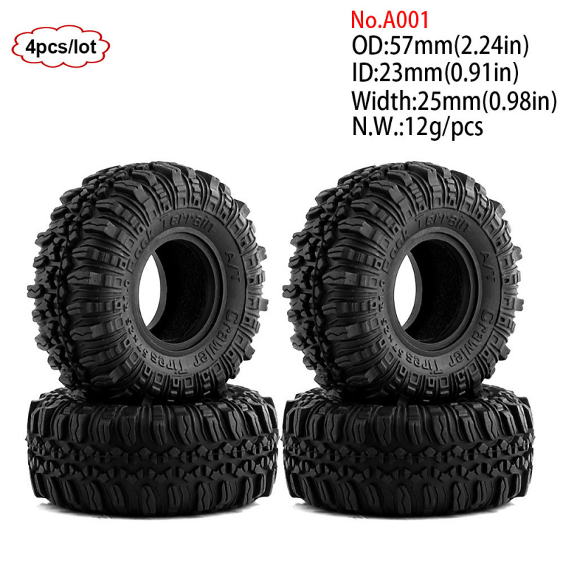 4PCS 1.0inch 57-67mm RC Crawle - Rc Rock Crawler ulasan dan harga