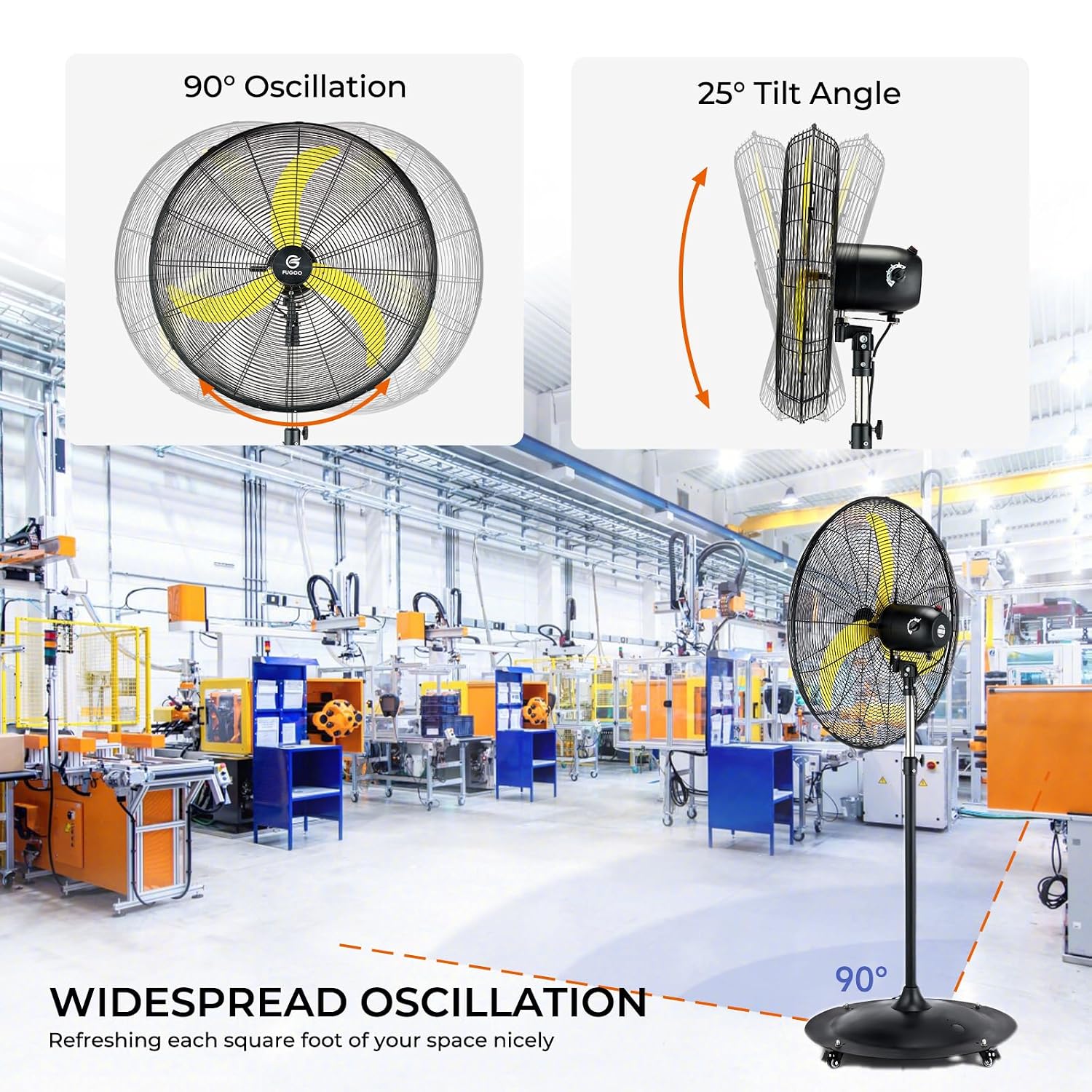 24'' Outdoor Oscillating Pedes - Brushless Motor ulasan dan harga